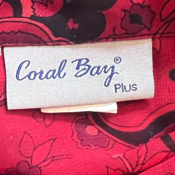 CORAL Bay Sheer Shimmer Red Kimono Top - Picture 8 of 8